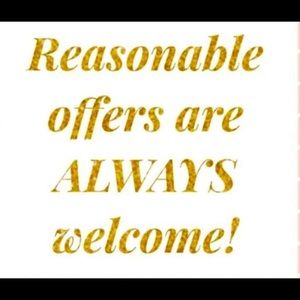 Reasonable offers are welcomed